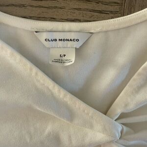 Club Monaco Cream Twist Detail Top